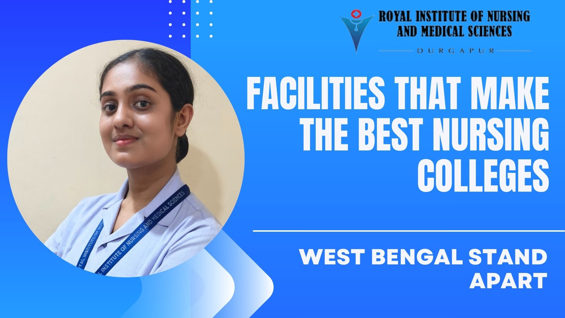 Nursing student standing with book at the best nursing college in West Bengal